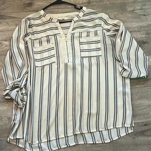 Pinstripe Maurice’s Blouse size XXL